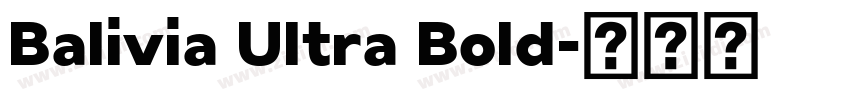 Balivia Ultra Bold字体转换